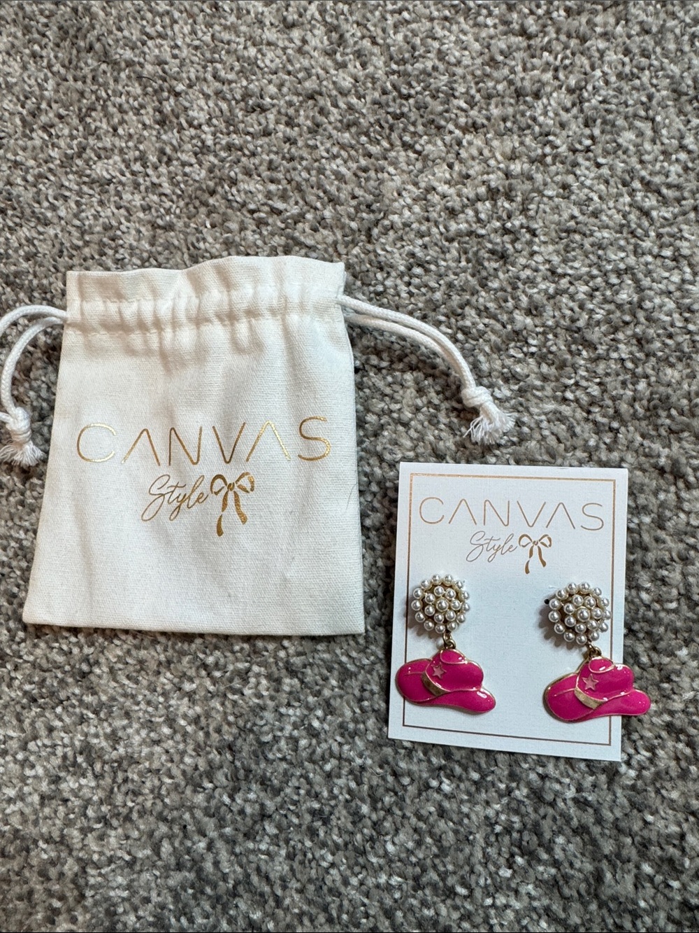 Hot Pink Pearl Cluster Drop Earrings